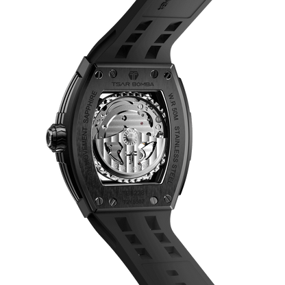 Official TSAR BOMBA Elemental-Carbon Fibre Automatic Skeleton Watch — TB8228CF