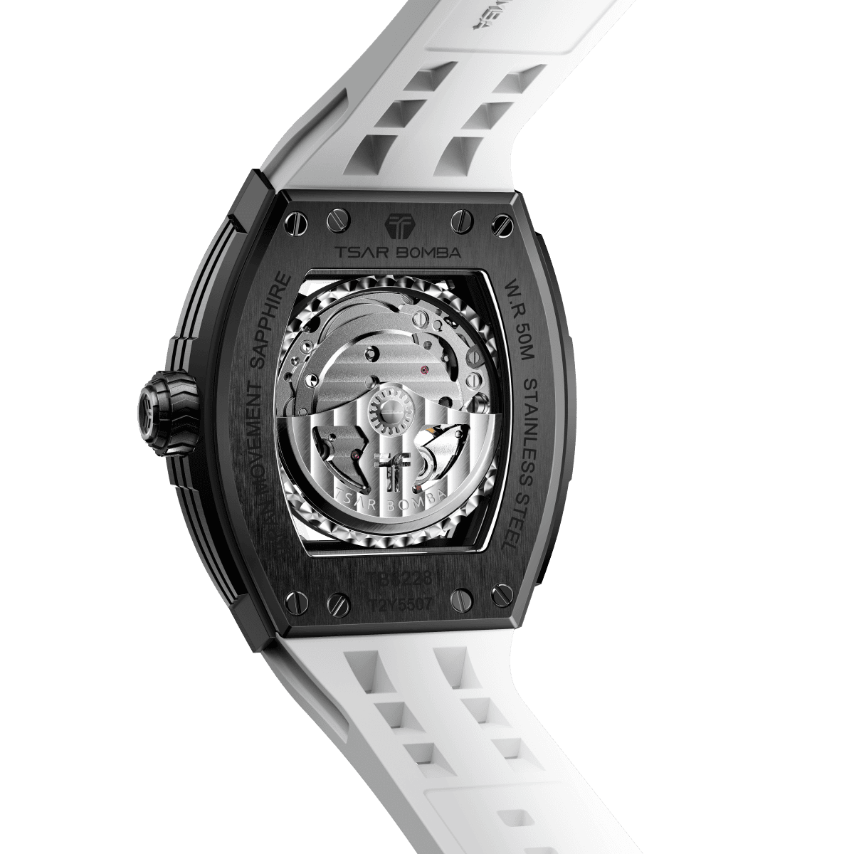 Official TSAR BOMBA Elemental-Carbon Fibre Automatic Skeleton Watch — TB8228CF