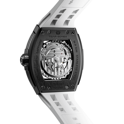 Official TSAR BOMBA Elemental-Carbon Fibre Automatic Skeleton Watch — TB8228CF