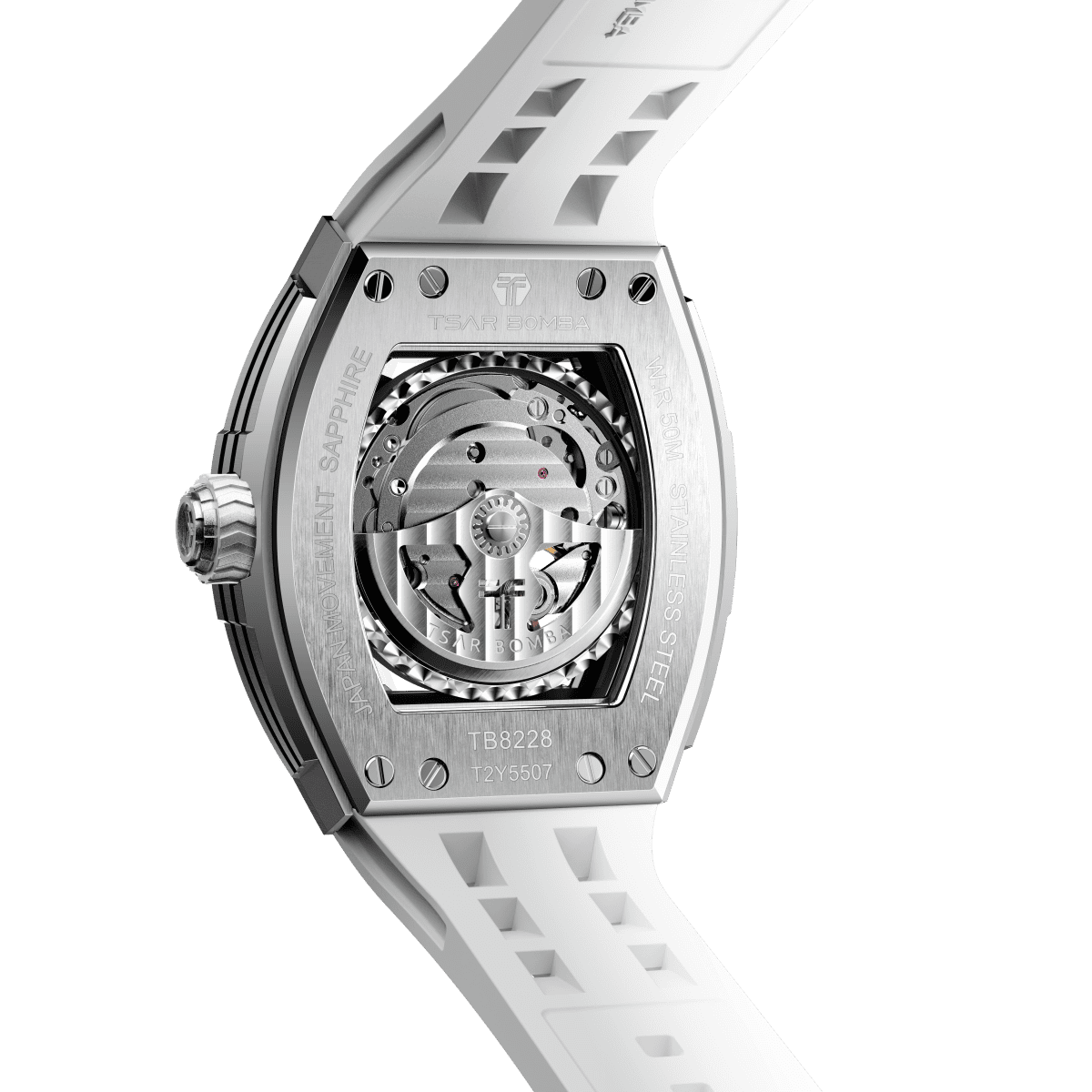 Official TSAR BOMBA Elemental-Carbon Fibre Automatic Skeleton Watch — TB8228CF
