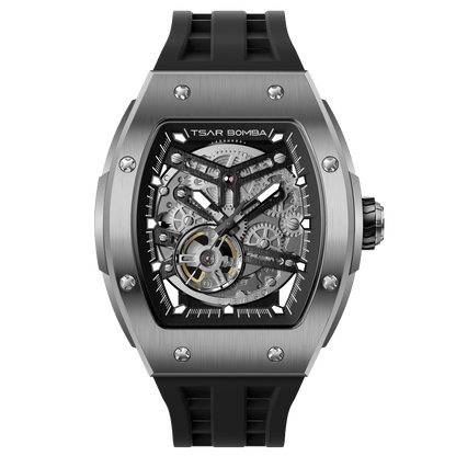 Official TSAR BOMBA Automatic Skeleton Elemental-Titanium Edition  — TB8228T