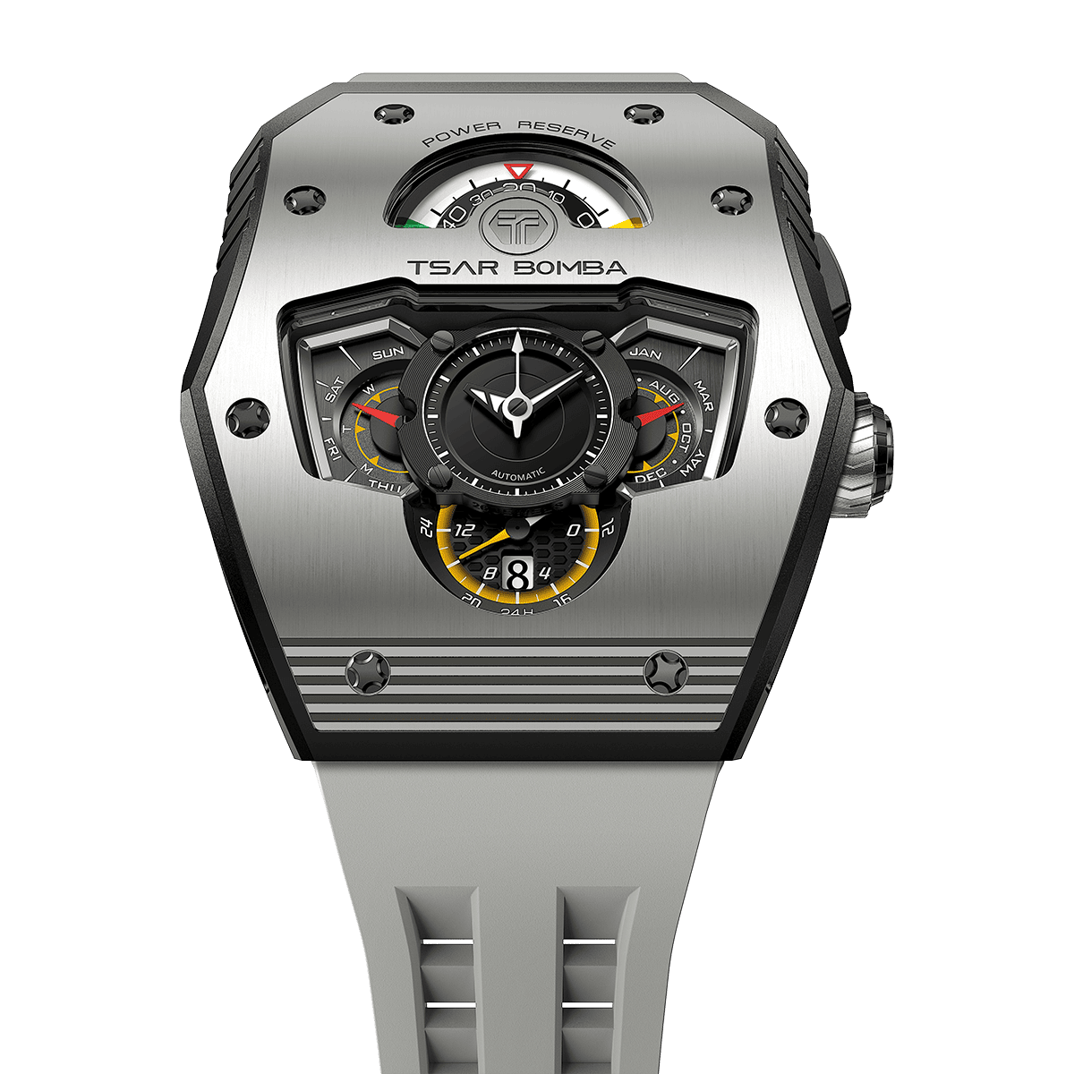 Official TSAR BOMBA Parallax TB8229 Automatic Watch | Ceramic Carbon Fibre Luxury Watch