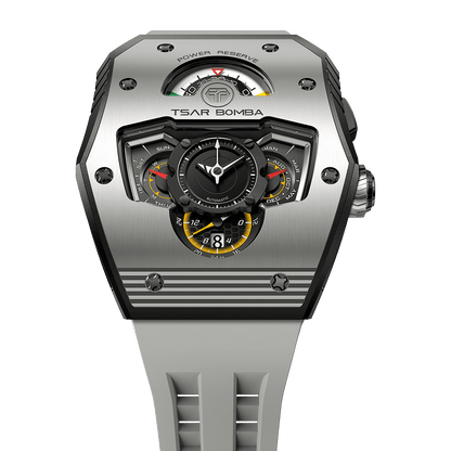 Official TSAR BOMBA Parallax TB8229 Automatic Watch | Ceramic Carbon Fibre Luxury Watch