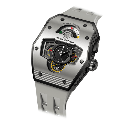 Official TSAR BOMBA Parallax TB8229 Automatic Watch | Ceramic Carbon Fibre Luxury Watch
