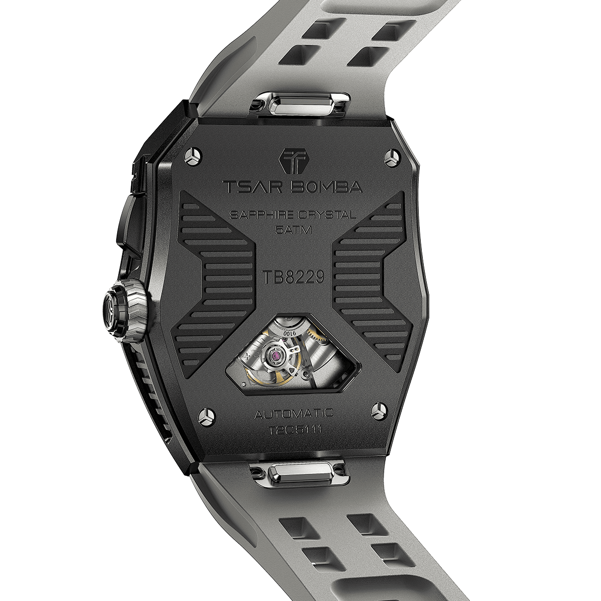 Official TSAR BOMBA Parallax TB8229 Automatic Watch | Ceramic Carbon Fibre Luxury Watch