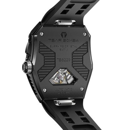 Official TSAR BOMBA Parallax TB8229 Automatic Watch | Ceramic Carbon Fibre Luxury Watch