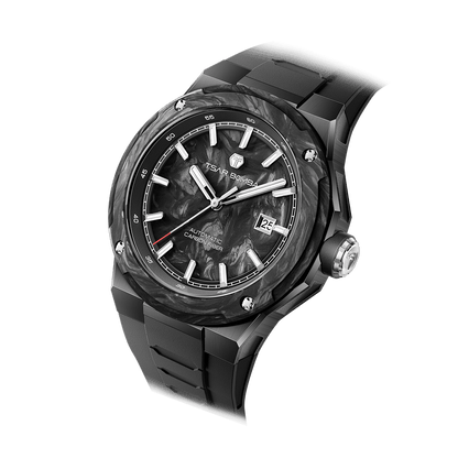 Official TSAR BOMBA Electron Carbon-X II TB8230 Automatic Watch | Carbon Fibre Sports Watch