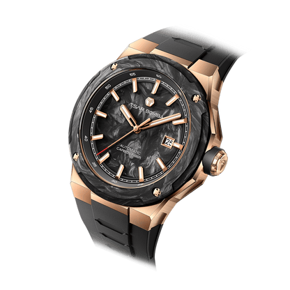 Official TSAR BOMBA Electron Carbon-X II TB8230 Automatic Watch | Carbon Fibre Sports Watch