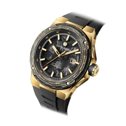 Official TSAR BOMBA Electron Carbon-X II TB8230 Automatic Watch | Carbon Fibre Sports Watch