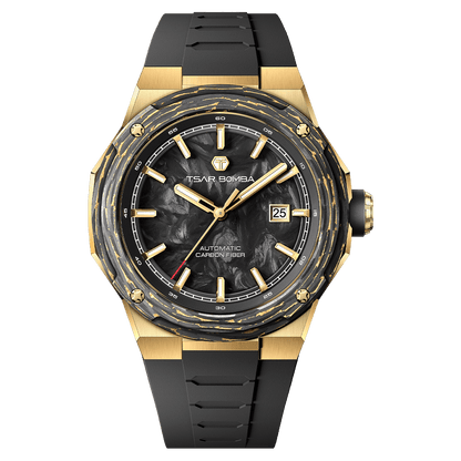 Official TSAR BOMBA Electron Carbon-X II TB8230 Automatic Watch | Carbon Fibre Sports Watch
