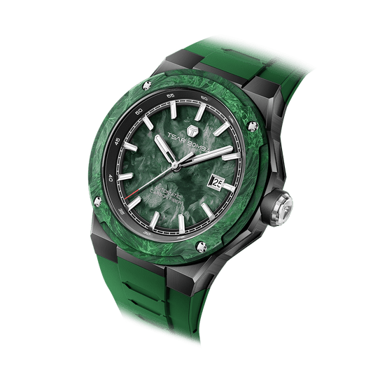 Official TSAR BOMBA Electron Carbon-X II TB8230 Automatic Watch | Carbon Fibre Sports Watch