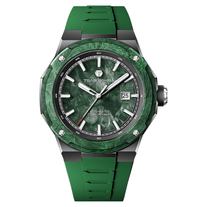 Official TSAR BOMBA Electron Carbon-X II TB8230 Automatic Watch | Carbon Fibre Sports Watch