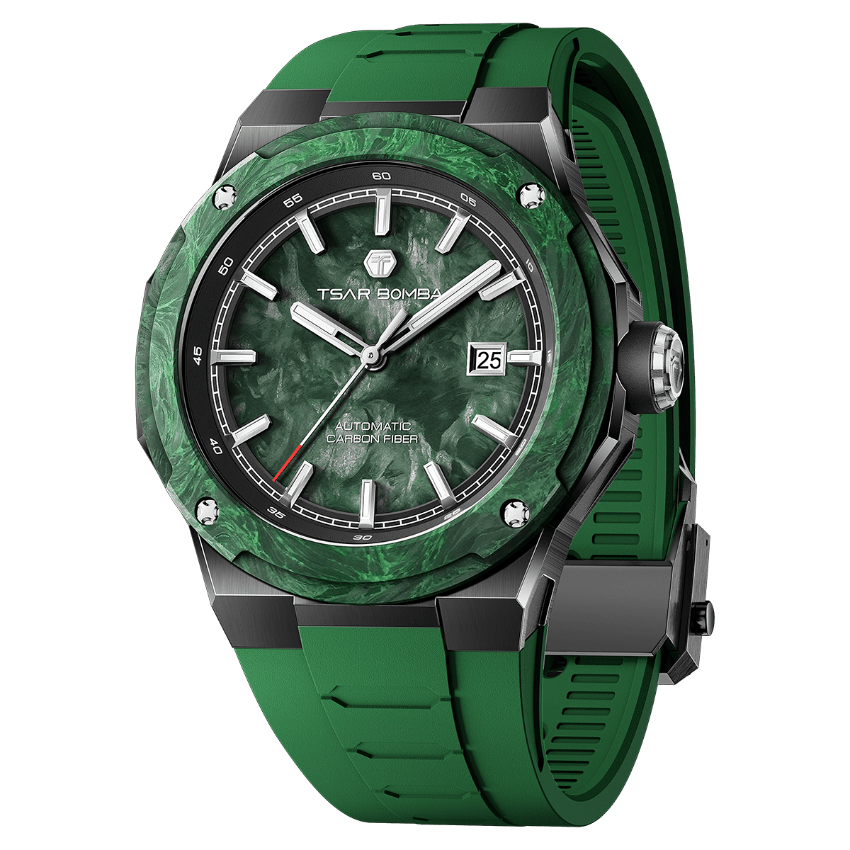 Official TSAR BOMBA Electron Carbon-X II TB8230 Automatic Watch | Carbon Fibre Sports Watch