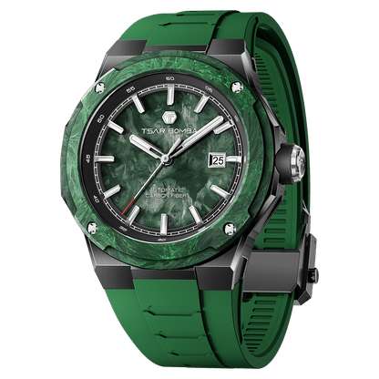 Official TSAR BOMBA Electron Carbon-X II TB8230 Automatic Watch | Carbon Fibre Sports Watch