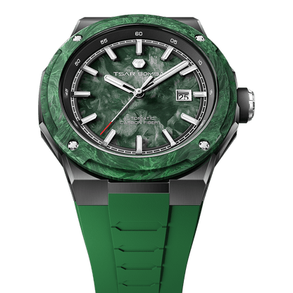 Official TSAR BOMBA Electron Carbon-X II TB8230 Automatic Watch | Carbon Fibre Sports Watch
