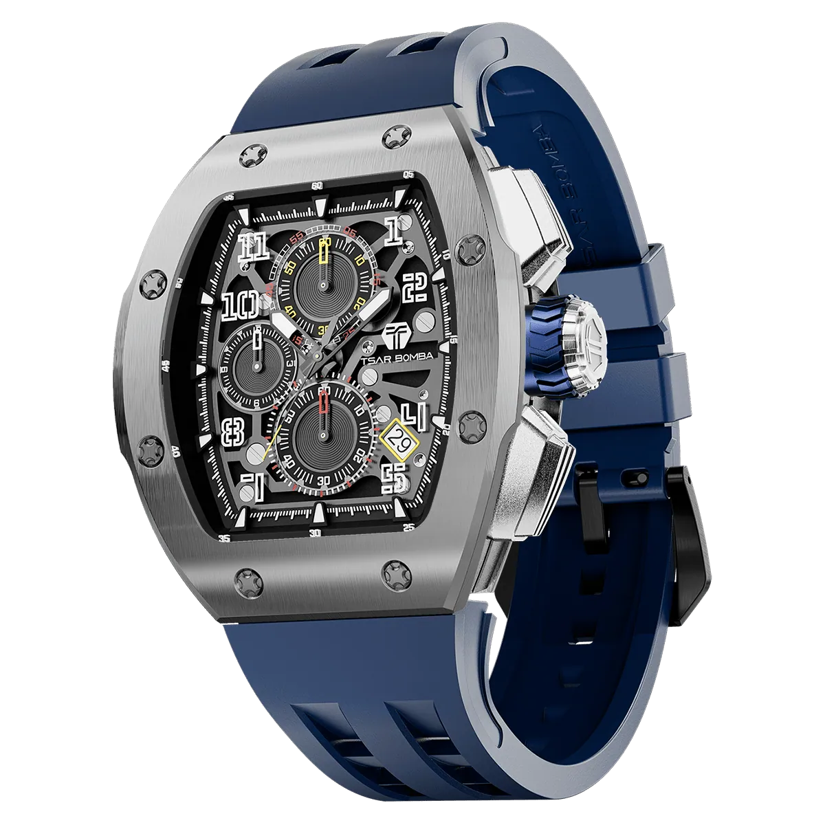 Official TSAR BOMBA – Atomic Interchangeable Luxury Calendar Watch TB8214