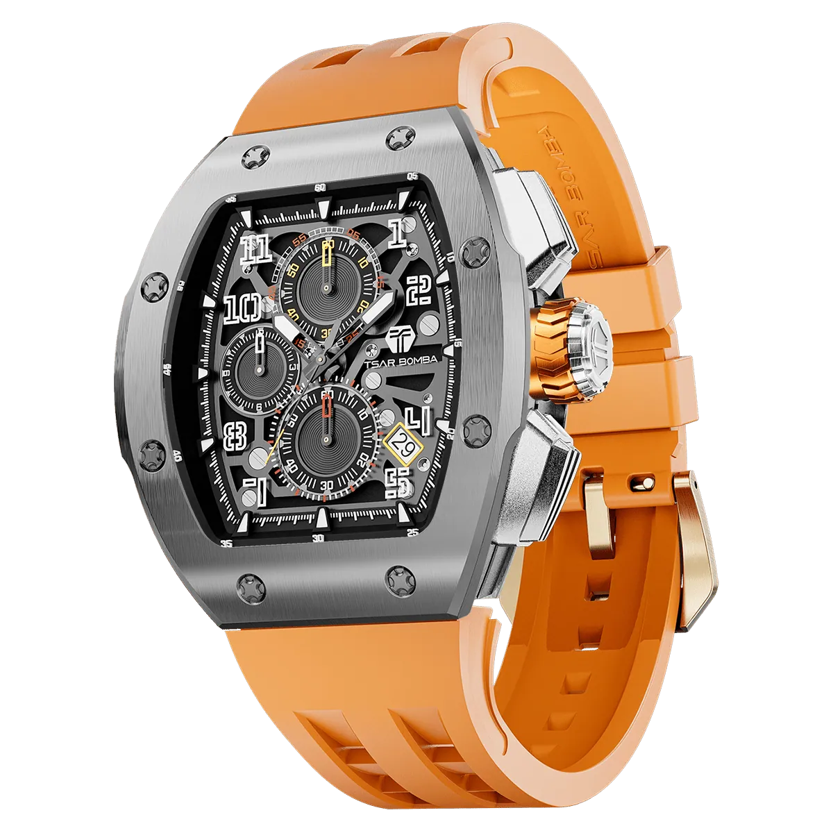 Official TSAR BOMBA – Atomic Interchangeable Luxury Calendar Watch TB8214