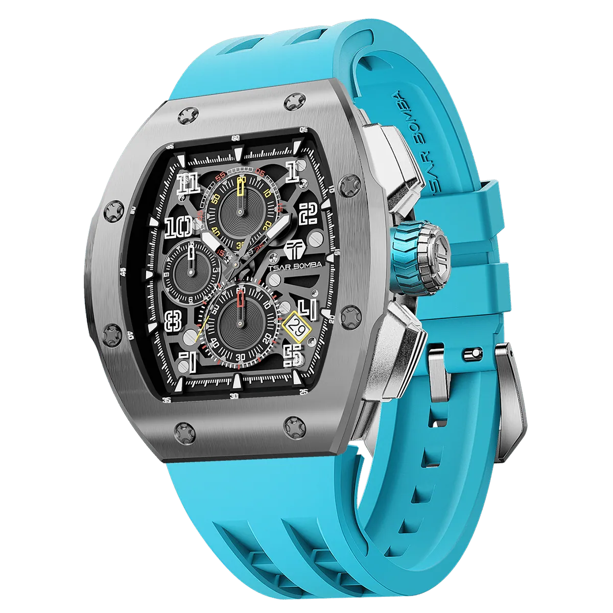 Official TSAR BOMBA – Atomic Interchangeable Luxury Calendar Watch TB8214