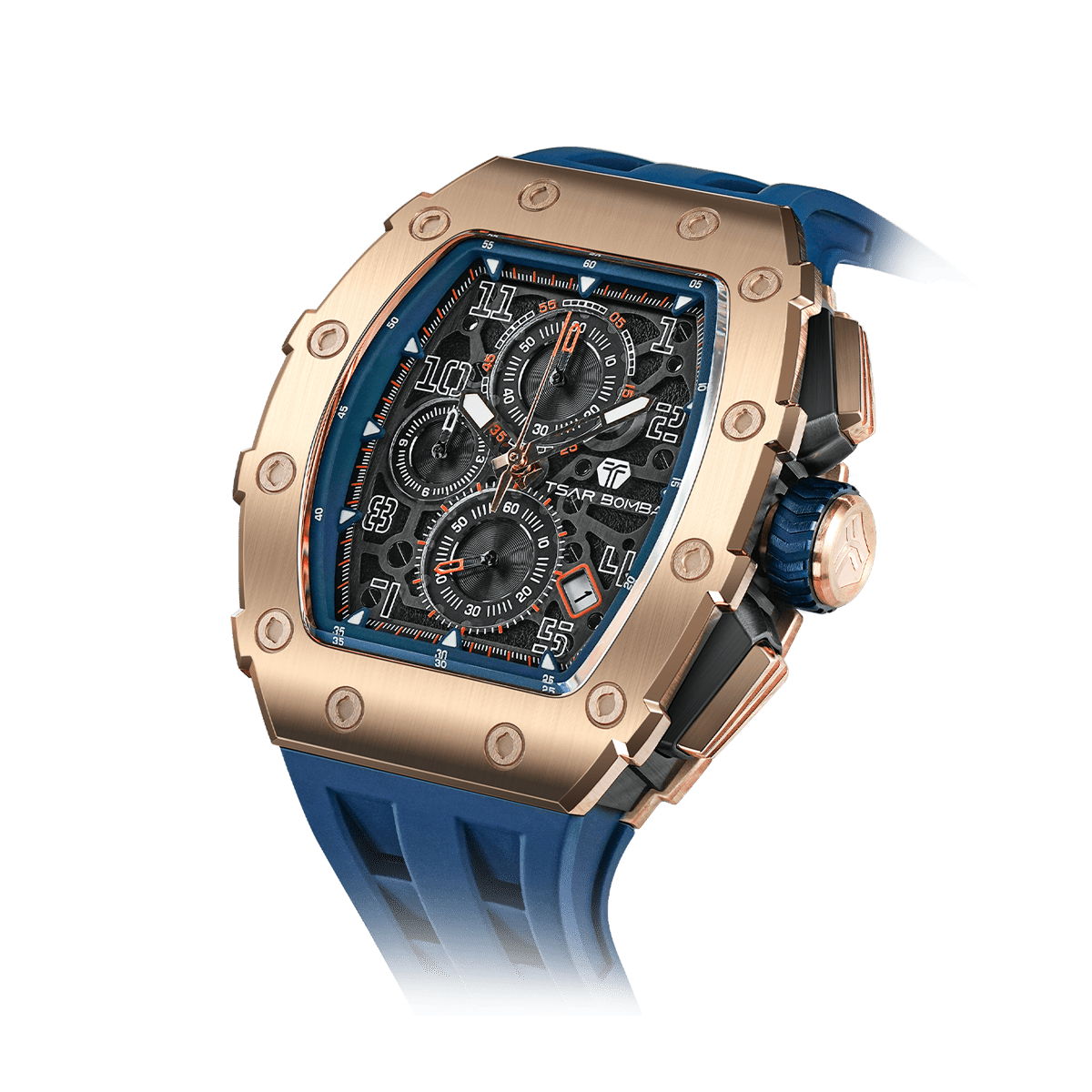 Official TSAR BOMBA Elemental Series TB8204Q – Calendar & Chronograph Watch