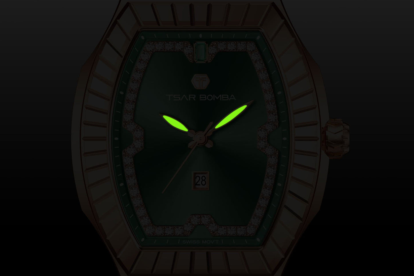 Official TSAR BOMBA TB8231 Nucleus Femme 04 Ladies Swiss Quartz Watch – Sapphire Crystal