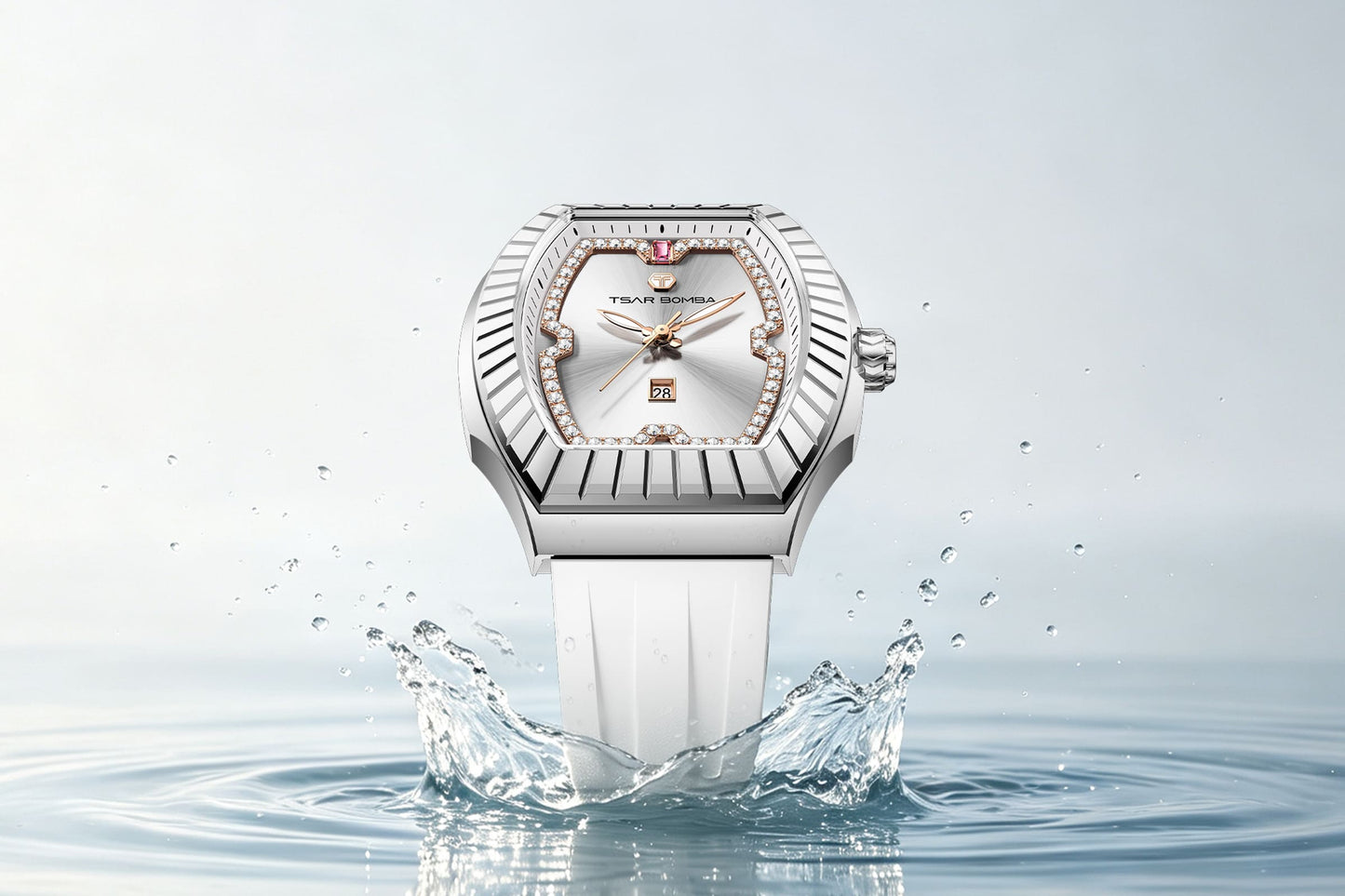 Official TSAR BOMBA TB8231 Nucleus Femme 04 Ladies Swiss Quartz Watch – Sapphire Crystal