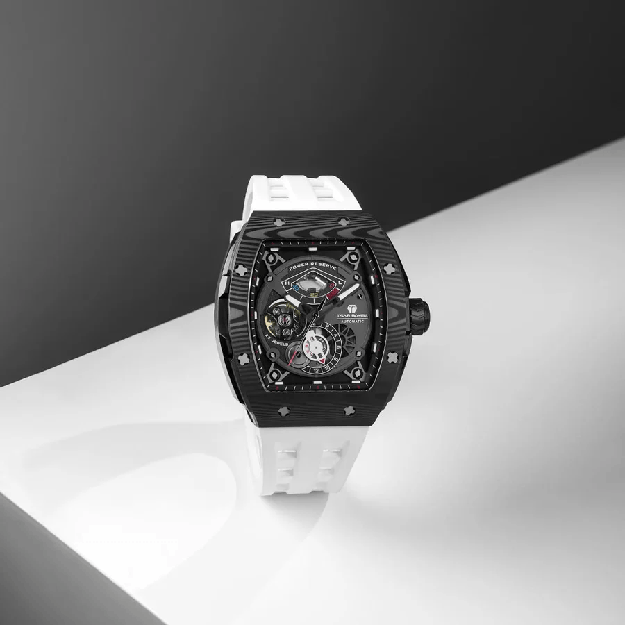 Official TSAR Bomba Carbon Fibre Automatic Kinetic Energy Watch – TB8210CF