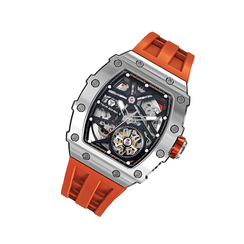 Official TSAR BOMBA Luxury Skeleton Mechanical Watch — TB8209A