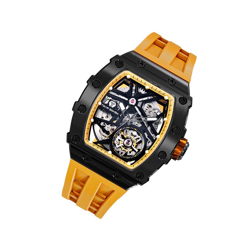 Official TSAR BOMBA Luxury Skeleton Mechanical Watch — TB8209A
