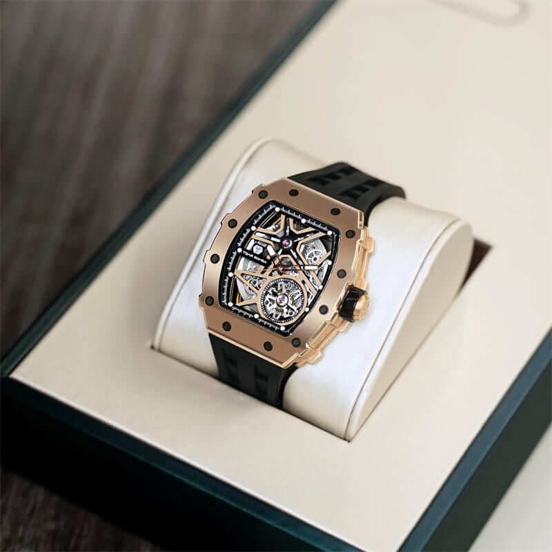 Official TSAR BOMBA Luxury Skeleton Mechanical Watch — TB8209A