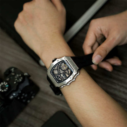 Official TSAR BOMBA Luxury Skeleton Mechanical Watch — TB8209A