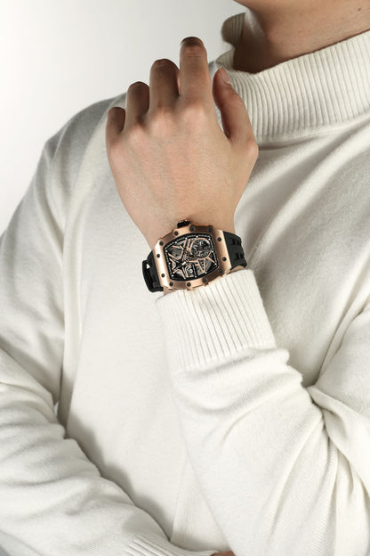 Official TSAR BOMBA Luxury Skeleton Mechanical Watch — TB8209A