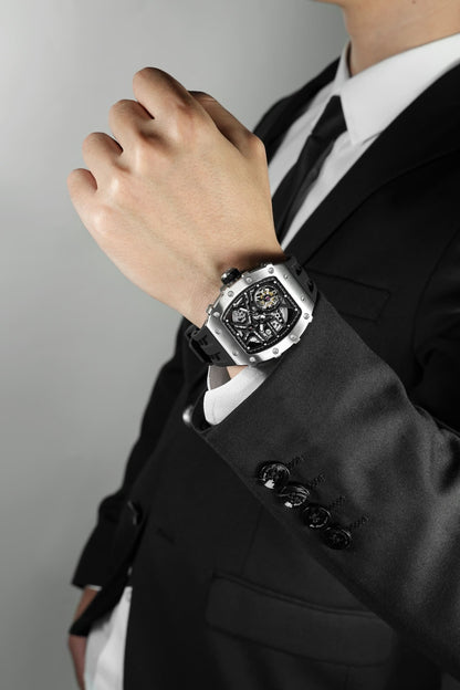 Official TSAR BOMBA Luxury Skeleton Mechanical Watch — TB8209A