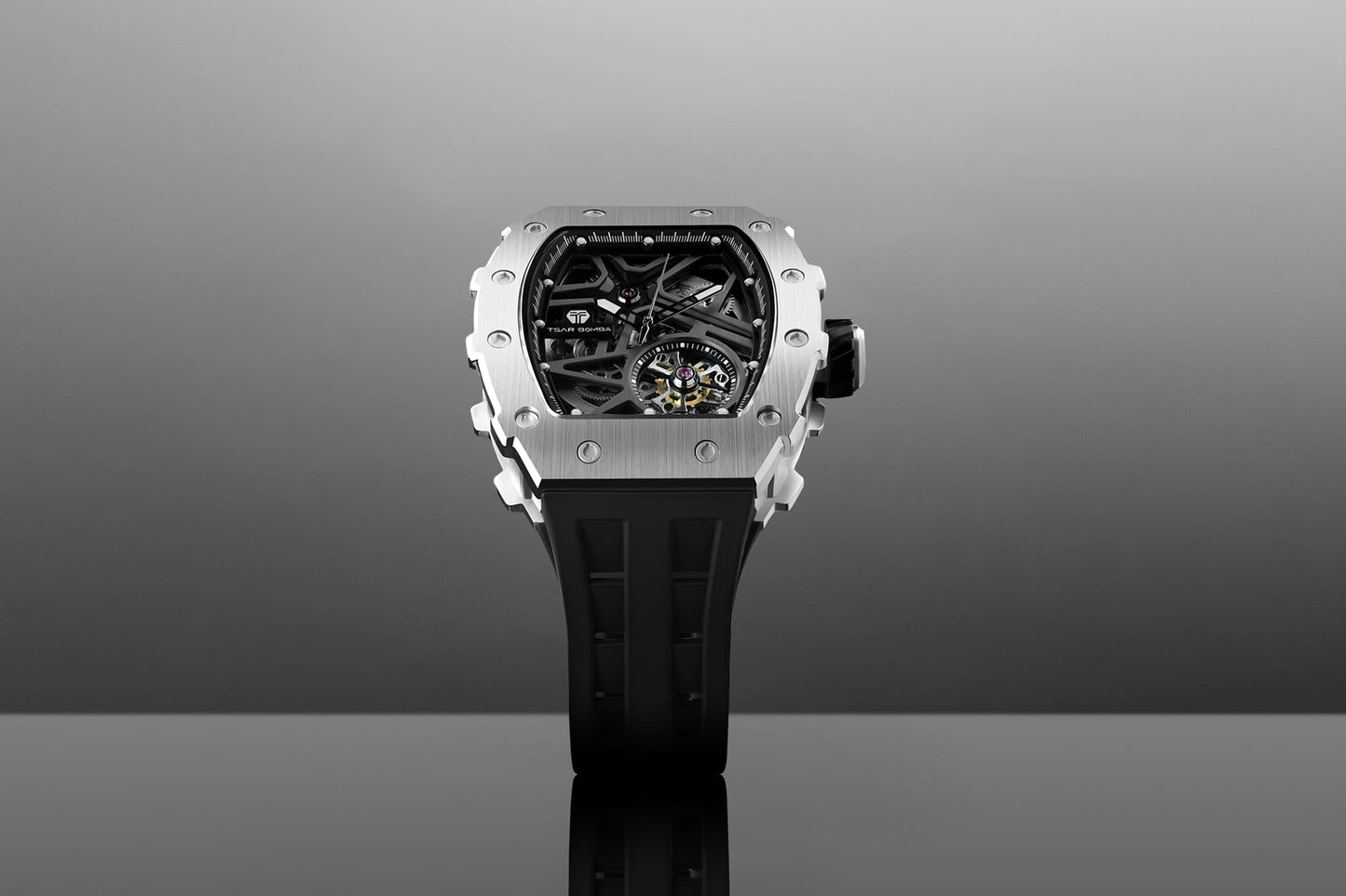 Official TSAR BOMBA Luxury Skeleton Mechanical Watch — TB8209A