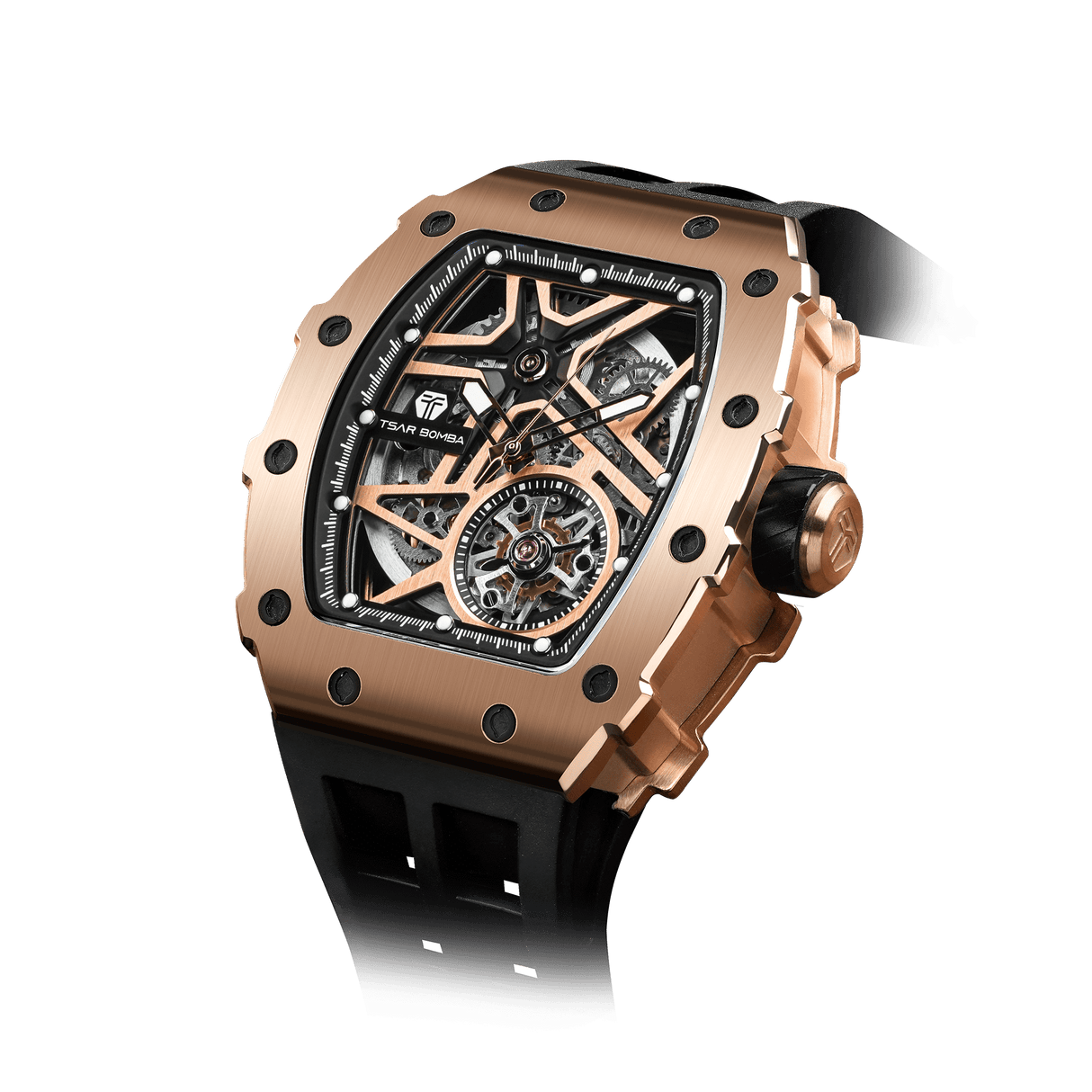 Official TSAR BOMBA Luxury Skeleton Mechanical Watch — TB8209A