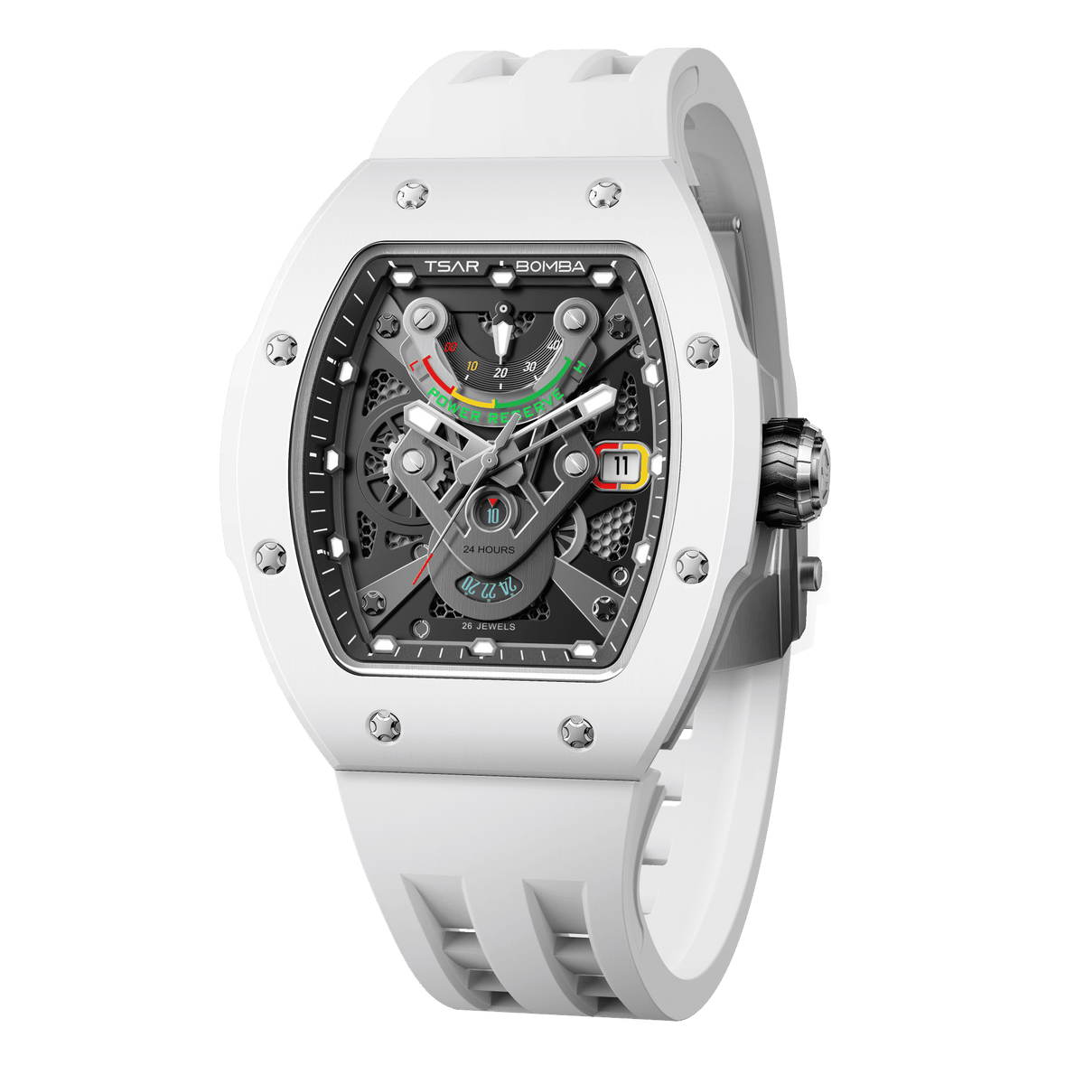 Official TSAR BOMBA TB8226C Full Ceramic Automatic Skeleton Watch – Sapphire Crystal
