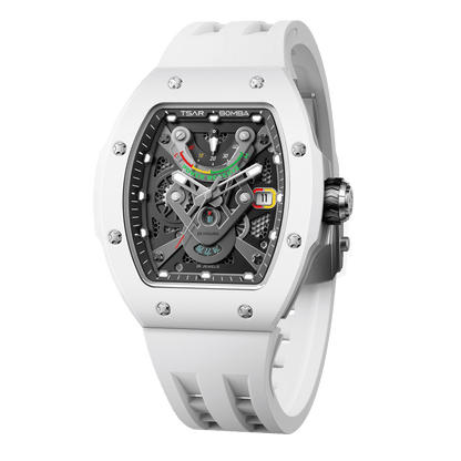 Official TSAR BOMBA TB8226C Full Ceramic Automatic Skeleton Watch – Sapphire Crystal