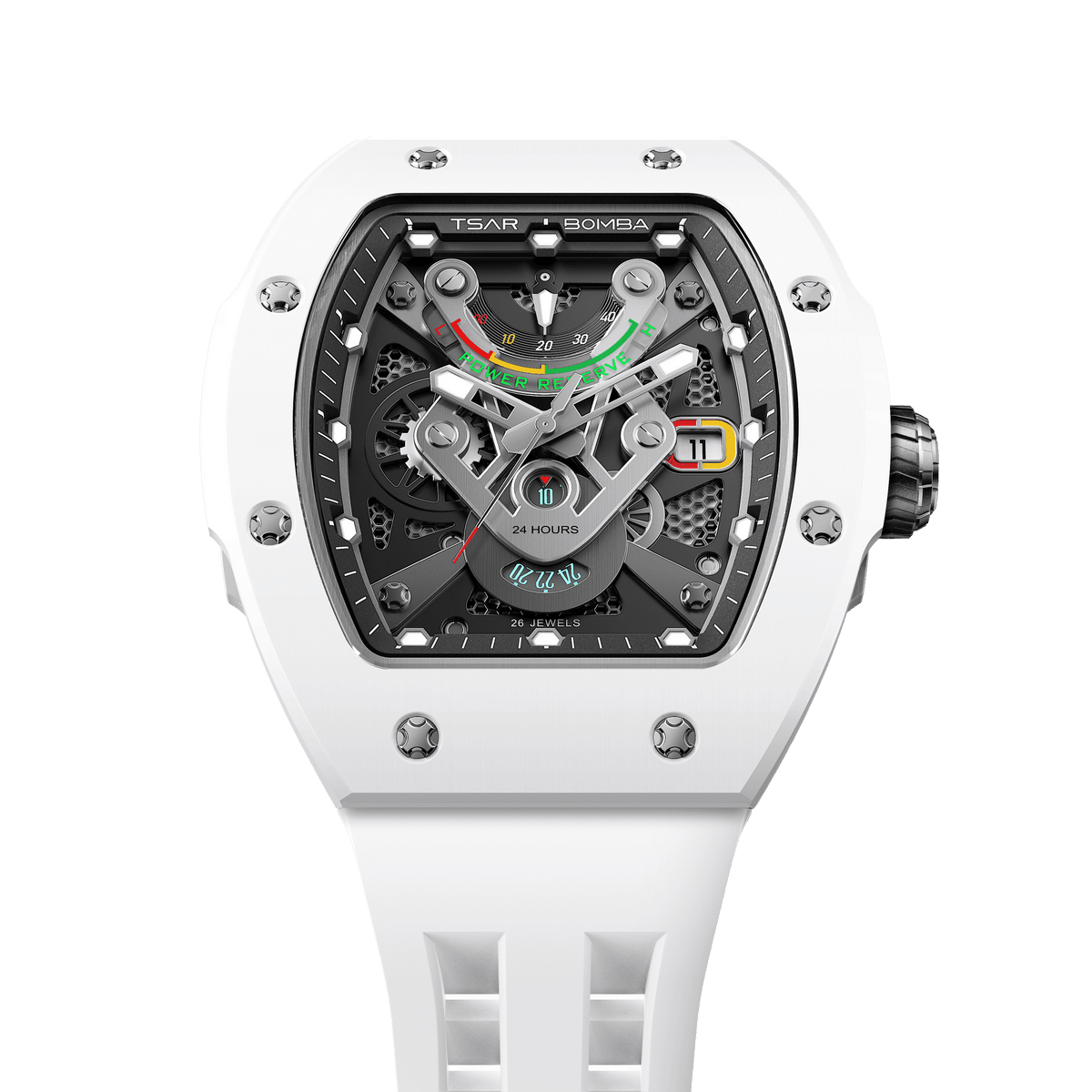 Official TSAR BOMBA TB8226C Full Ceramic Automatic Skeleton Watch – Sapphire Crystal