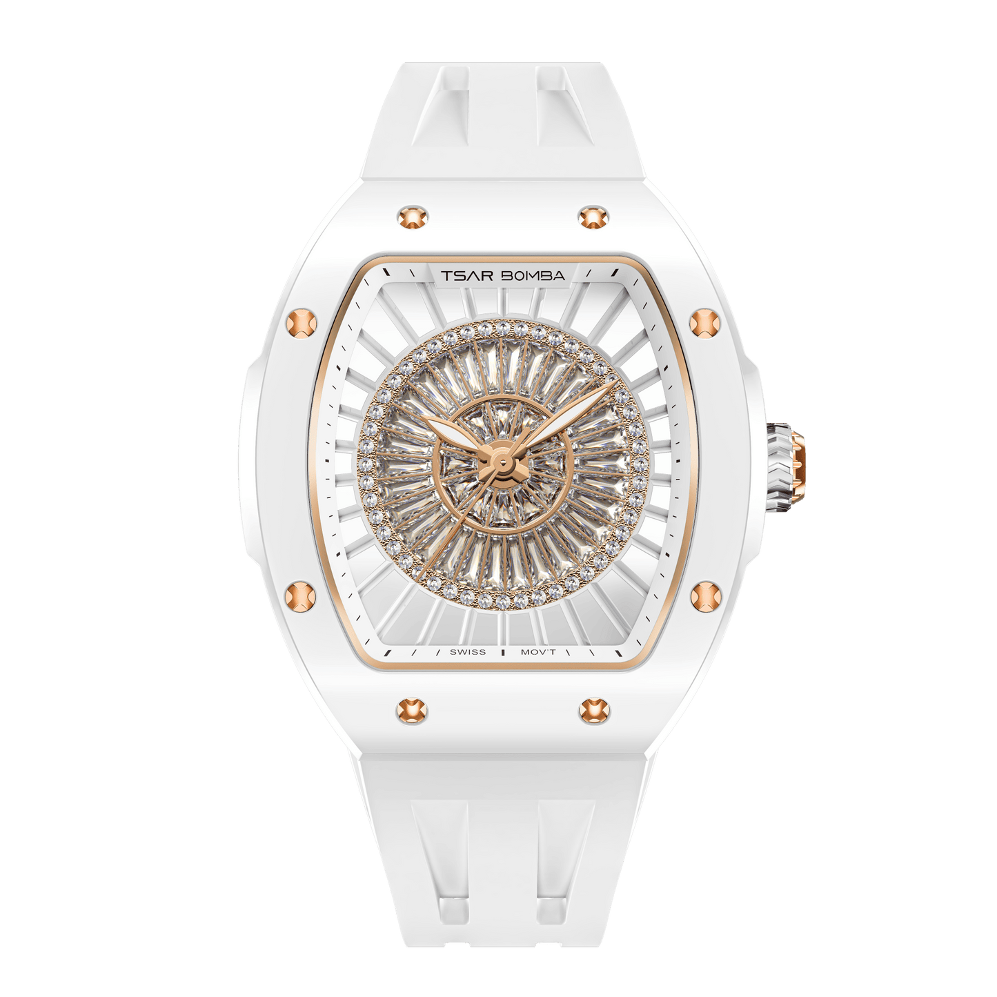 Official TSAR BOMBA Nucleus Femme Ladies Ceramic Watch – Swiss Movement TB8220L