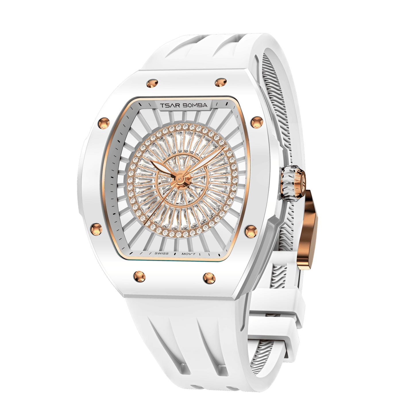 Official TSAR BOMBA Nucleus Femme Ladies Ceramic Watch – Swiss Movement TB8220L