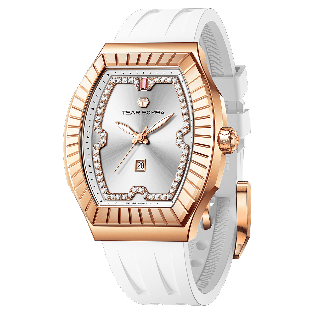Official TSAR BOMBA TB8231 Nucleus Femme 04 Ladies Swiss Quartz Watch – Sapphire Crystal