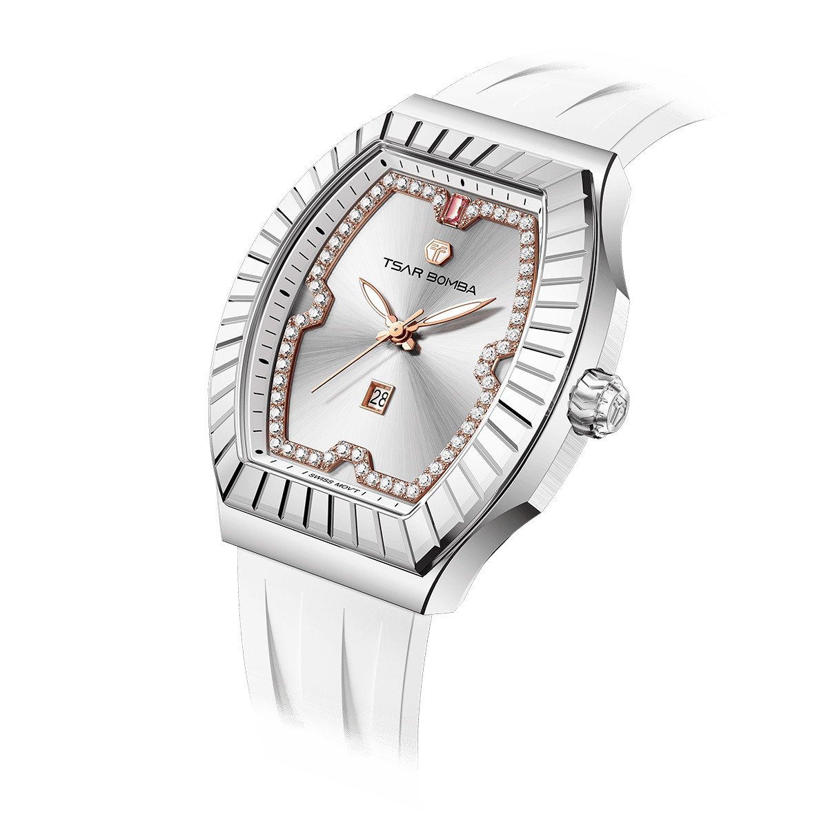 Official TSAR BOMBA TB8231 Nucleus Femme 04 Ladies Swiss Quartz Watch – Sapphire Crystal