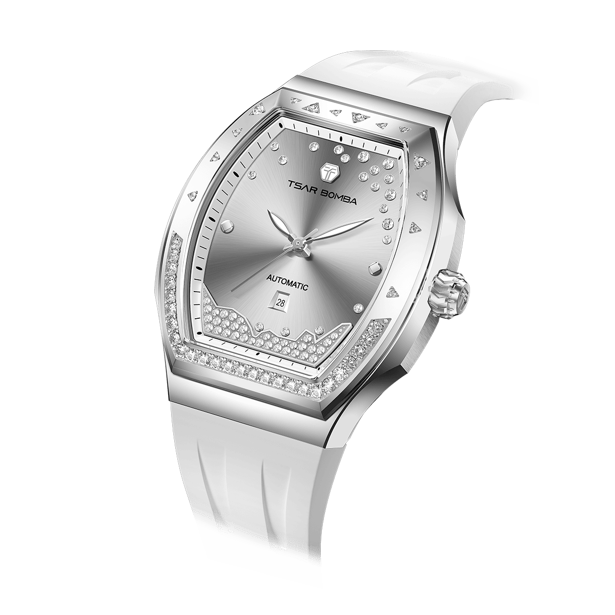 Official TSAR BOMBA Lumina TB8233 Diamond-Set Automatic Women's Watch