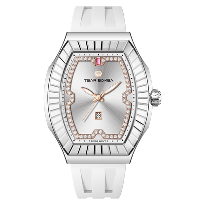 Official TSAR BOMBA TB8231 Nucleus Femme 04 Ladies Swiss Quartz Watch – Sapphire Crystal