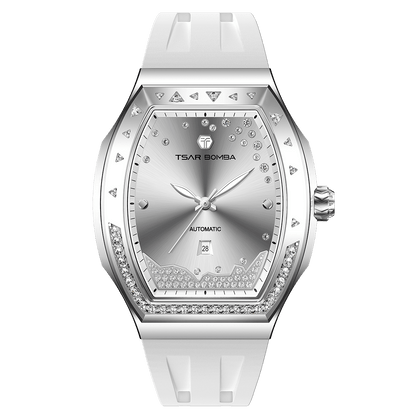 Official TSAR BOMBA Lumina TB8233 Diamond-Set Automatic Women's Watch
