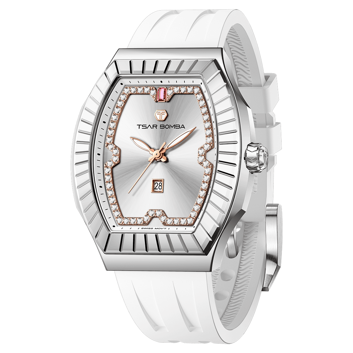 Official TSAR BOMBA TB8231 Nucleus Femme 04 Ladies Swiss Quartz Watch – Sapphire Crystal