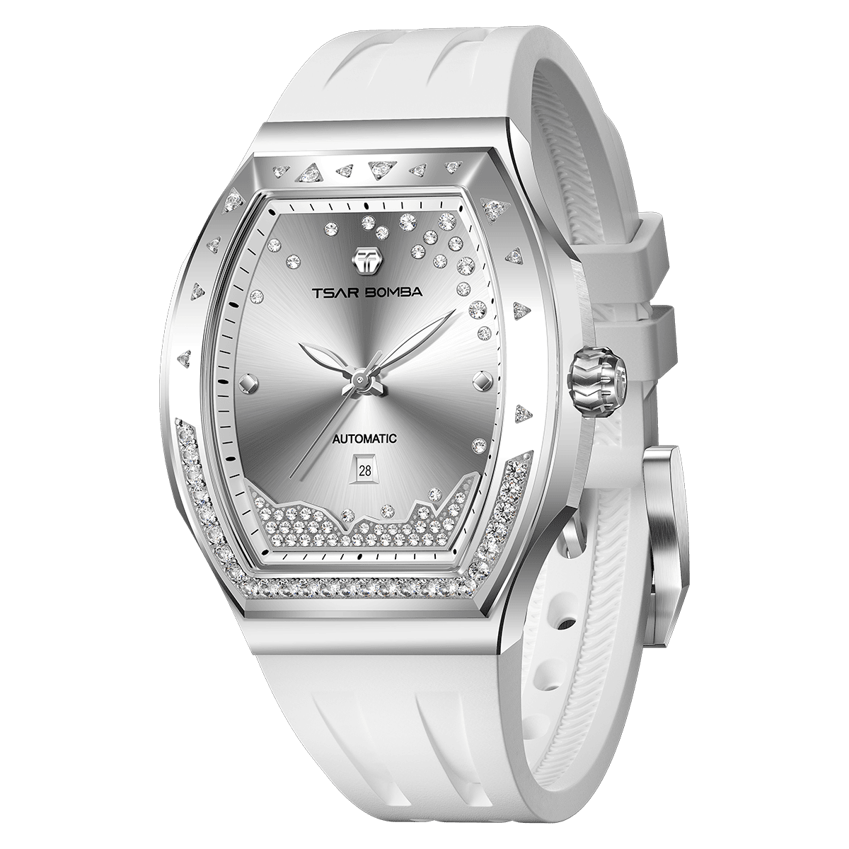 Official TSAR BOMBA Lumina TB8233 Diamond-Set Automatic Women's Watch