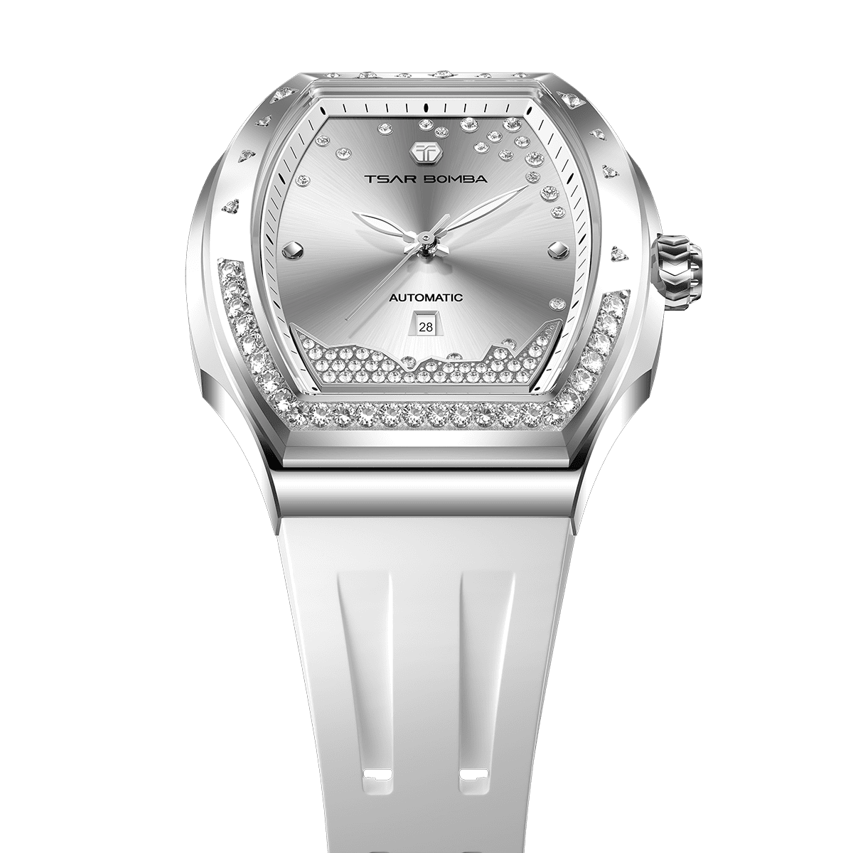 Official TSAR BOMBA Lumina TB8233 Diamond-Set Automatic Women's Watch