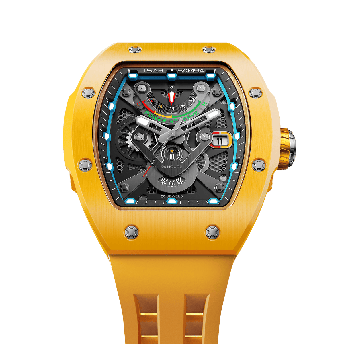 Official TSAR BOMBA TB8226C Full Ceramic Automatic Skeleton Watch – Sapphire Crystal