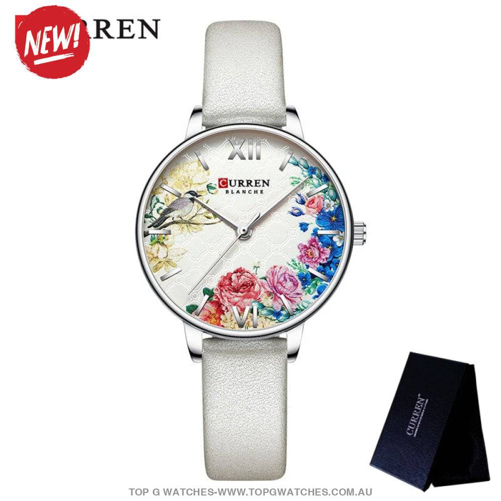 Flower Rose Curren Elegant Gold Waterproof Mesh Bracelet Ladies' Wristwatch - Top G Watches