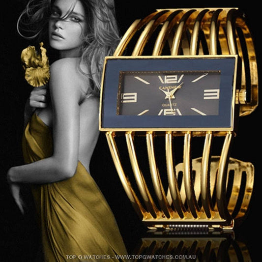 Elegant Fashion Dress Quartz-Crystal Ladies' Bracelet Bangle Wristwatch - Top G Watches